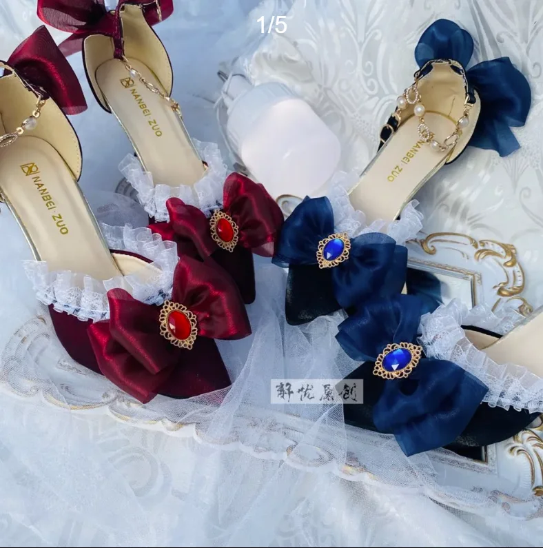 Court Heel Pointed - لوليتا أحذية عالية الكعب أنيقة المحكمة