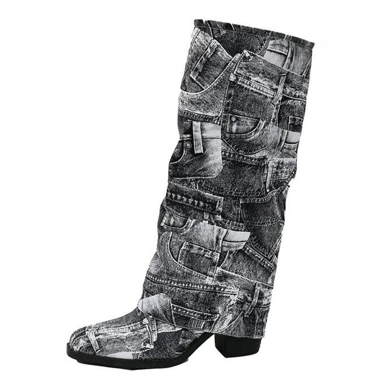 Knee High Boots Women - أحذية نسائية أنيقة للدراجات النارية 2026،
