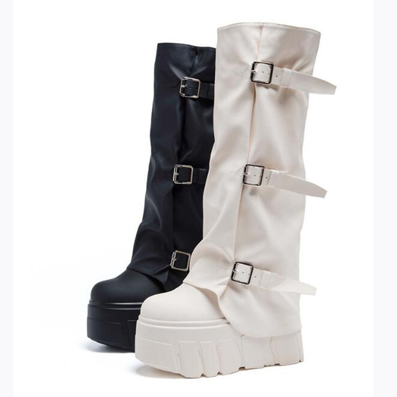 Knee High Boots Women - جديد 2026 موضة ماركة الخريف الشتاء