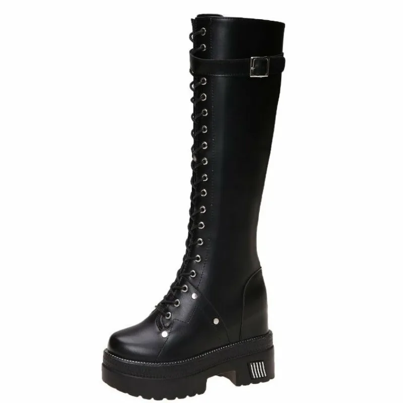 10 سنتيمتر جديد إمرأة منصة حذا - مراجعة Knee High Boots Women وسعره