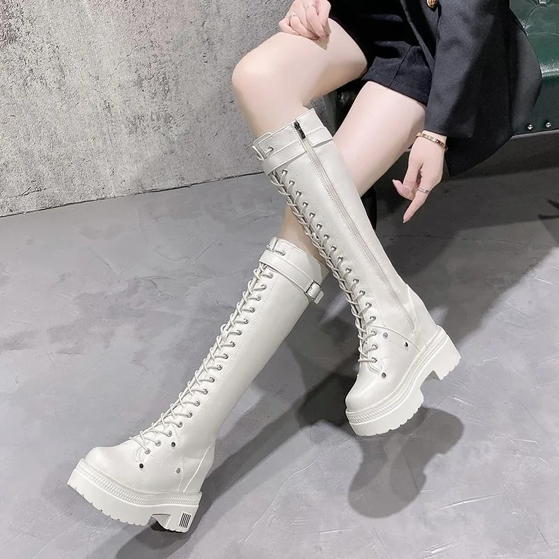10 سنتيمتر جديد إمرأة منصة حذا - مراجعة Knee High Boots Women وسعره