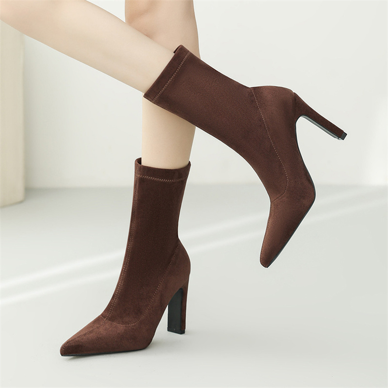 Eilyken الشتاء كعب سميك جورب ق - مراجعة Sock Boot Women وسعره