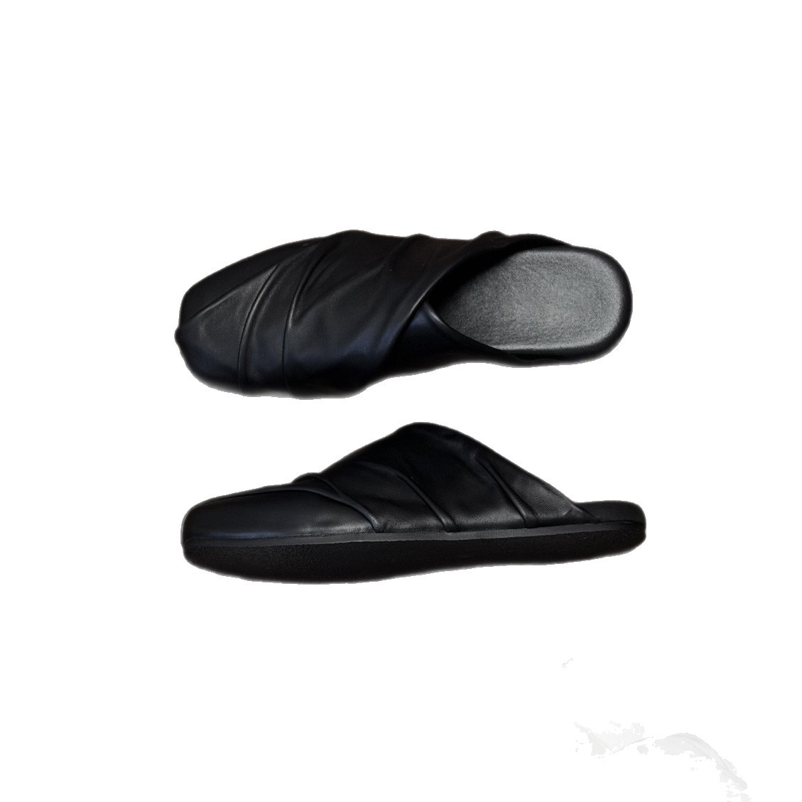 حذاء جلد أسود عتيق، حذاء نسائي - مراجعة Mule Slip On وسعره