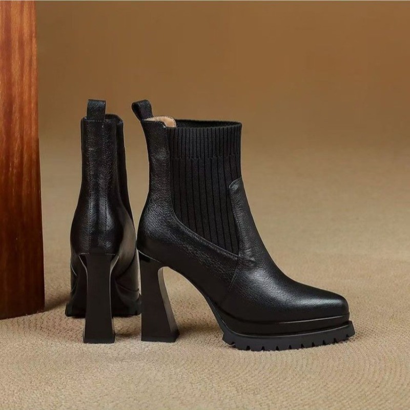 أحذية نسائية فرنسية عتيقة بمقد - مراجعة Sock Boot Women وسعره