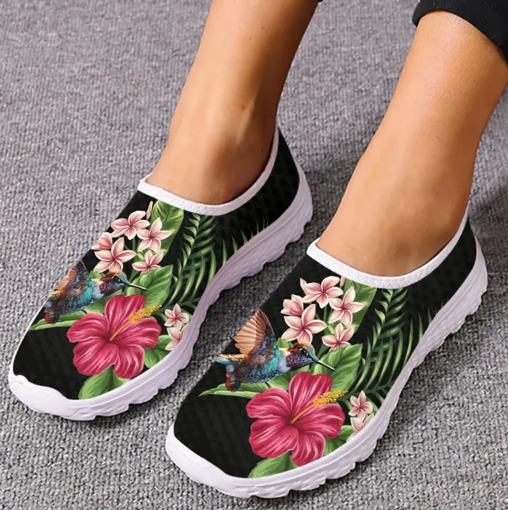 حذاء لوفرز بطبعة طائر الطنان و - مراجعة Women Shoes Tennis وسعره