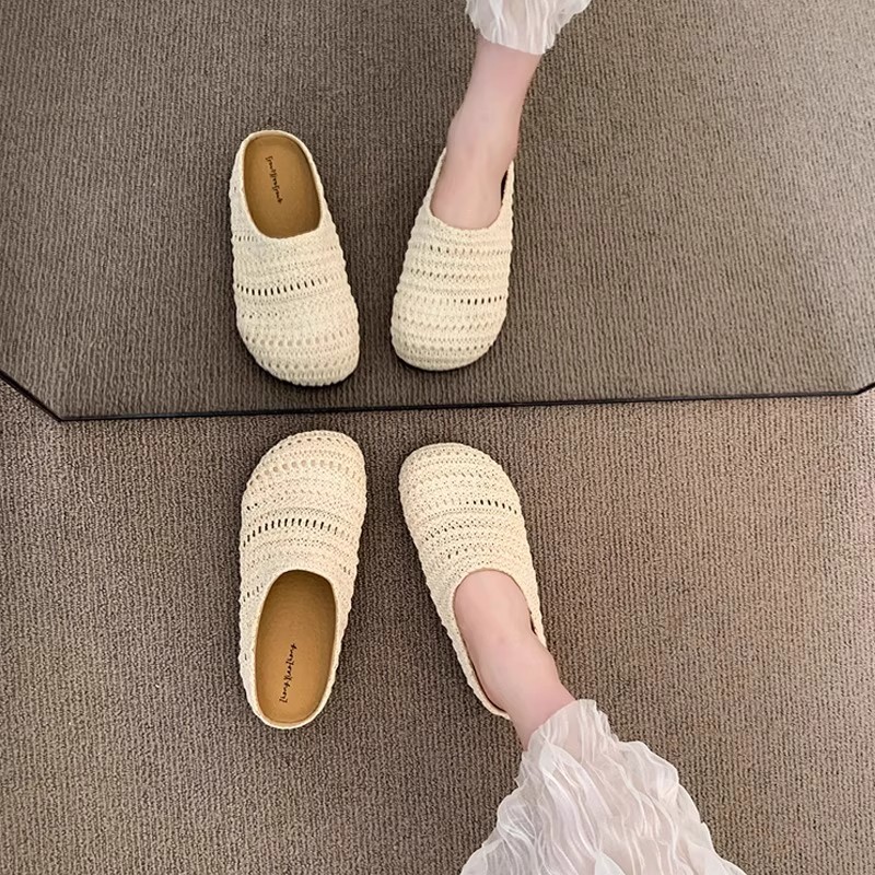 شباشب نسائية منسوجة من الرافيا - مراجعة Mule Slip On وسعره