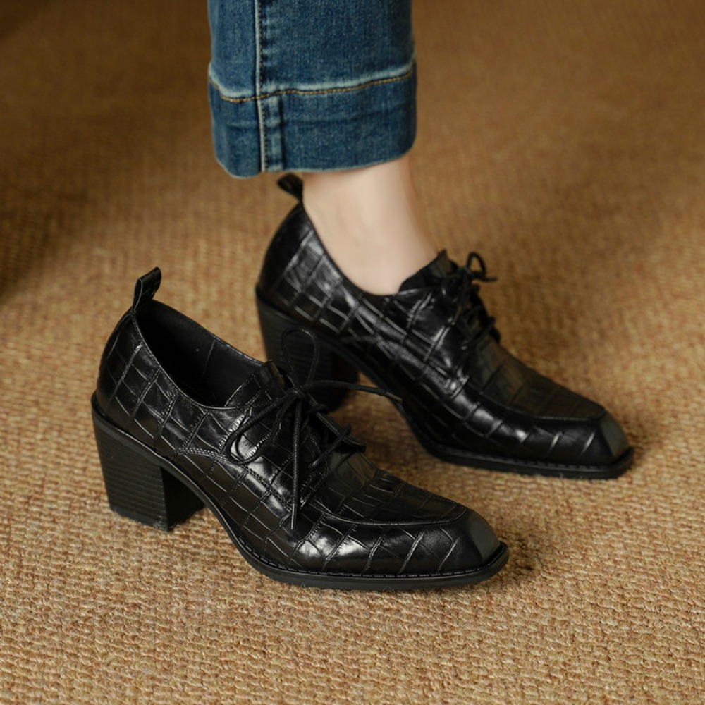 أحذية نسائية من الجلد الطبيعي، - مراجعة Oxford Lace Up Women وسعره